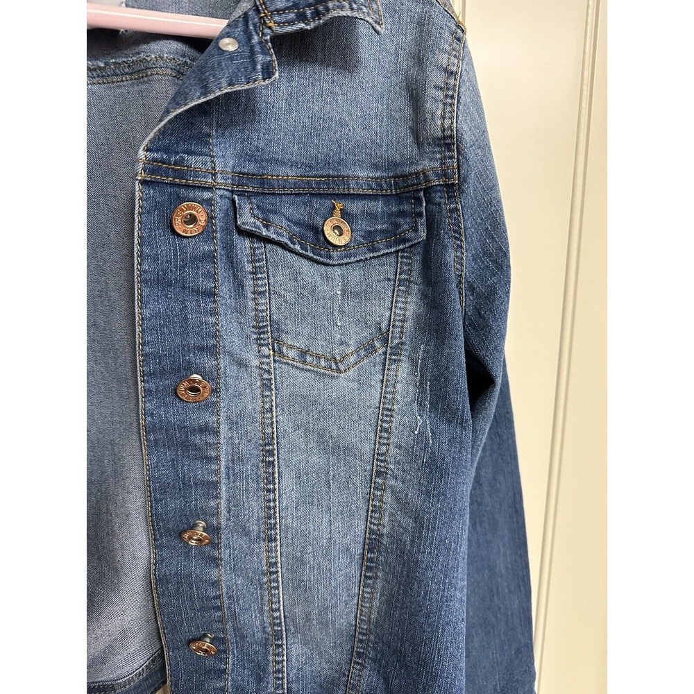 Love Tree Denim Button‎ Up Jacket Sz Medium - Picture 4 of 6